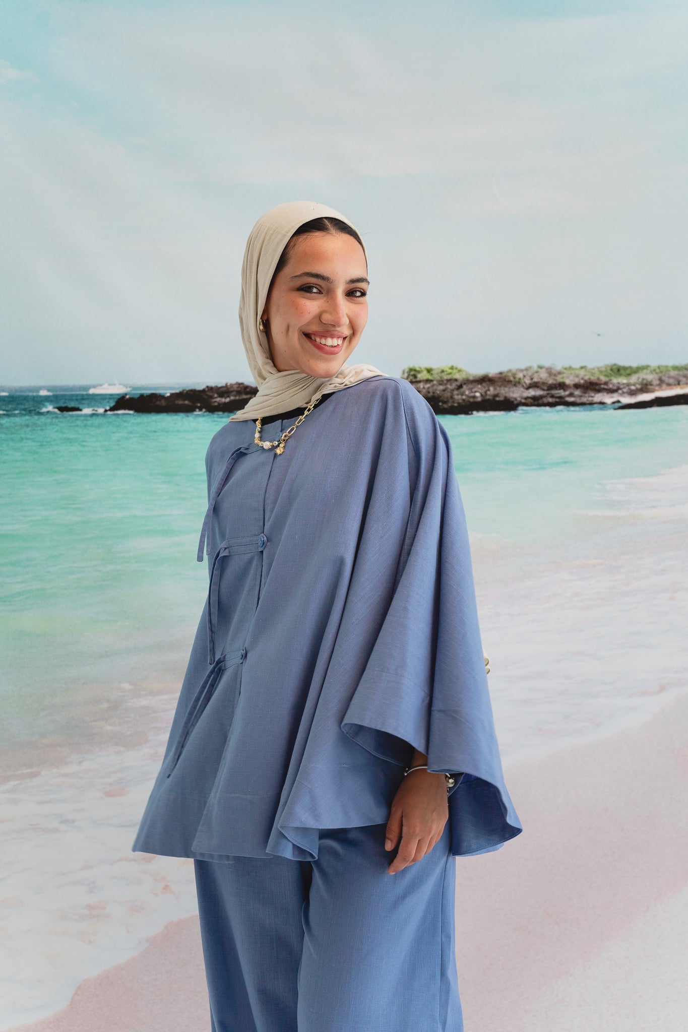 Golden Sands set in Denim blue