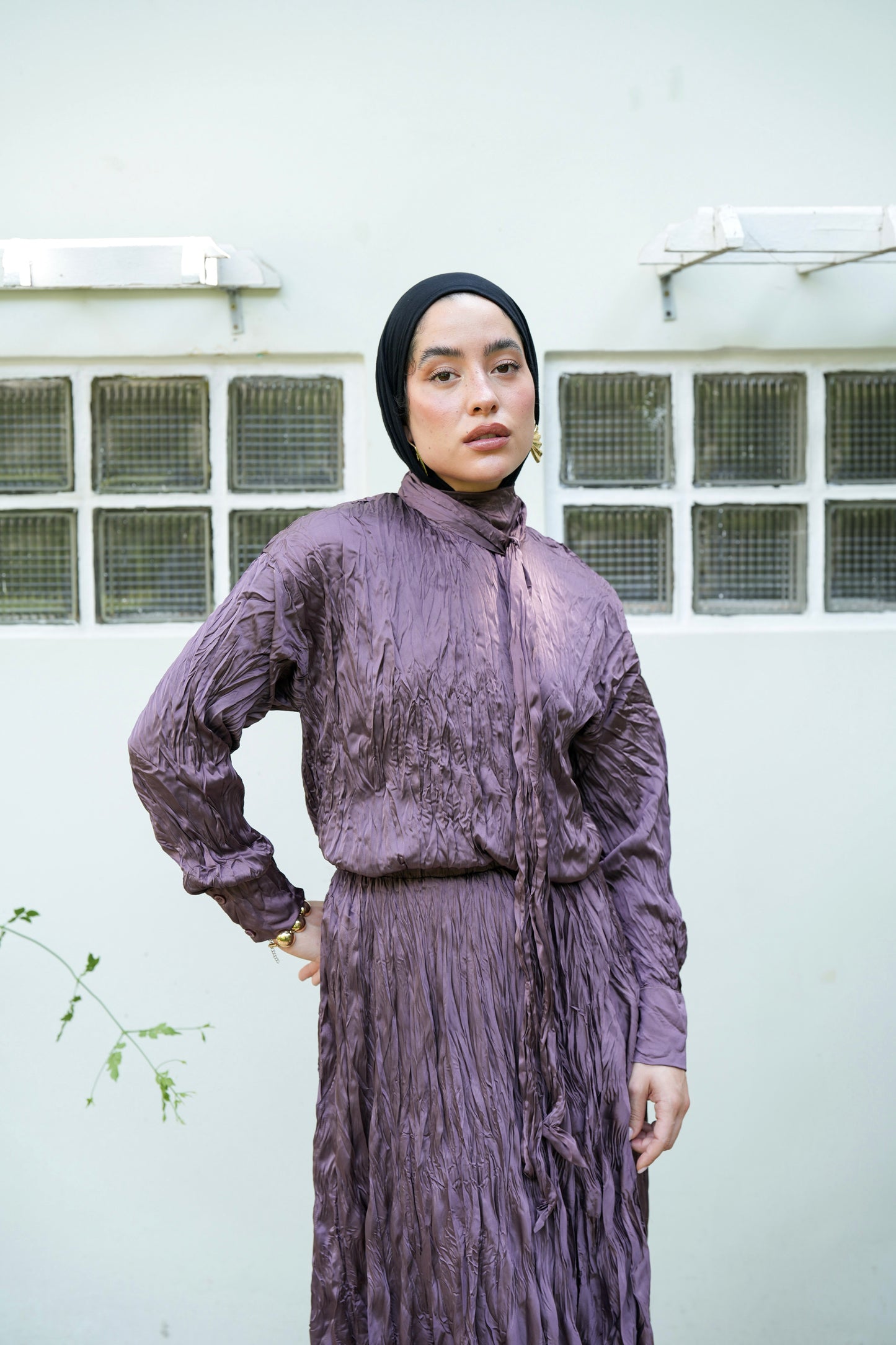 The Anne Top in Mauve Wine