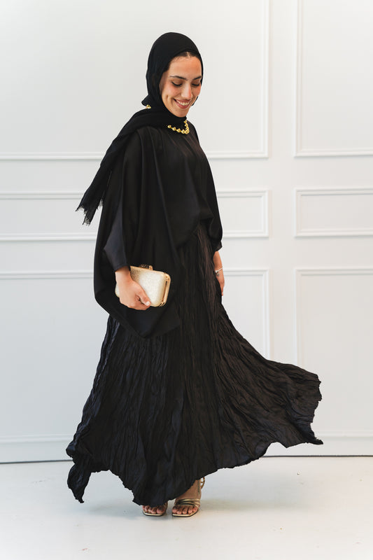 Anne Crushed skirt in Black