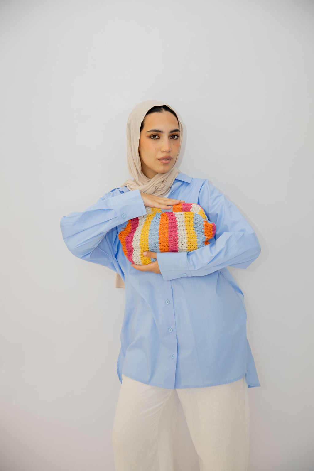 Daily Poplin shirt in baby blue