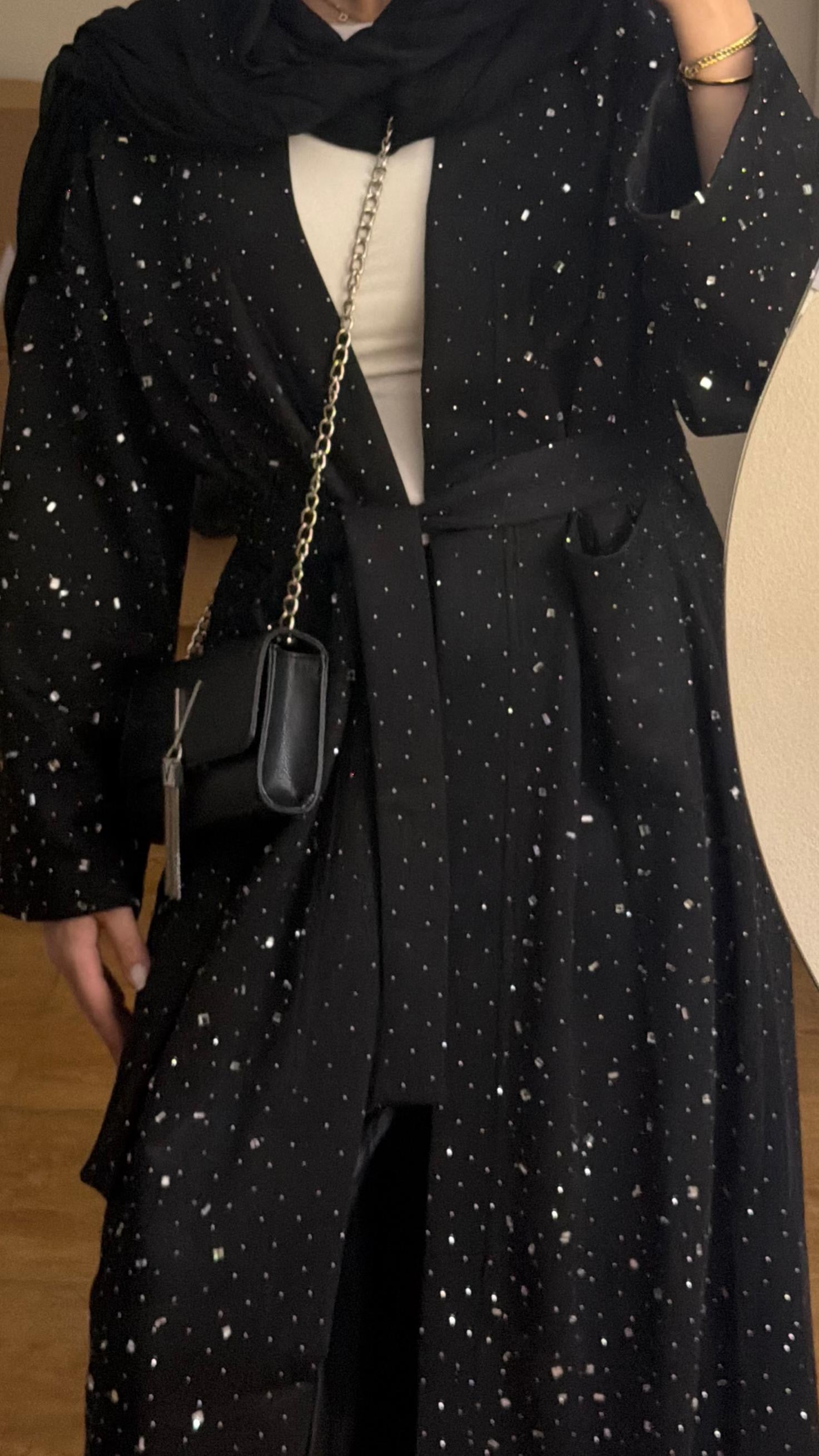 Milky way Stone Kaftan in Black - LIMITED EDITION