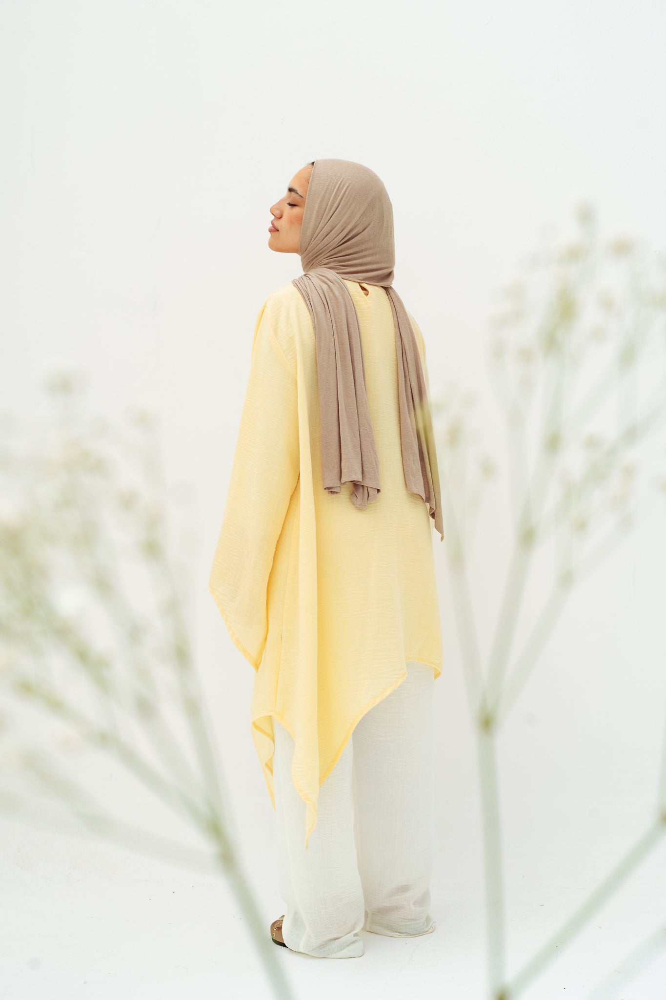 Ella asymmetric top in yellow