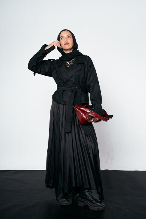 Ash Asymmetrical Skirt in Black