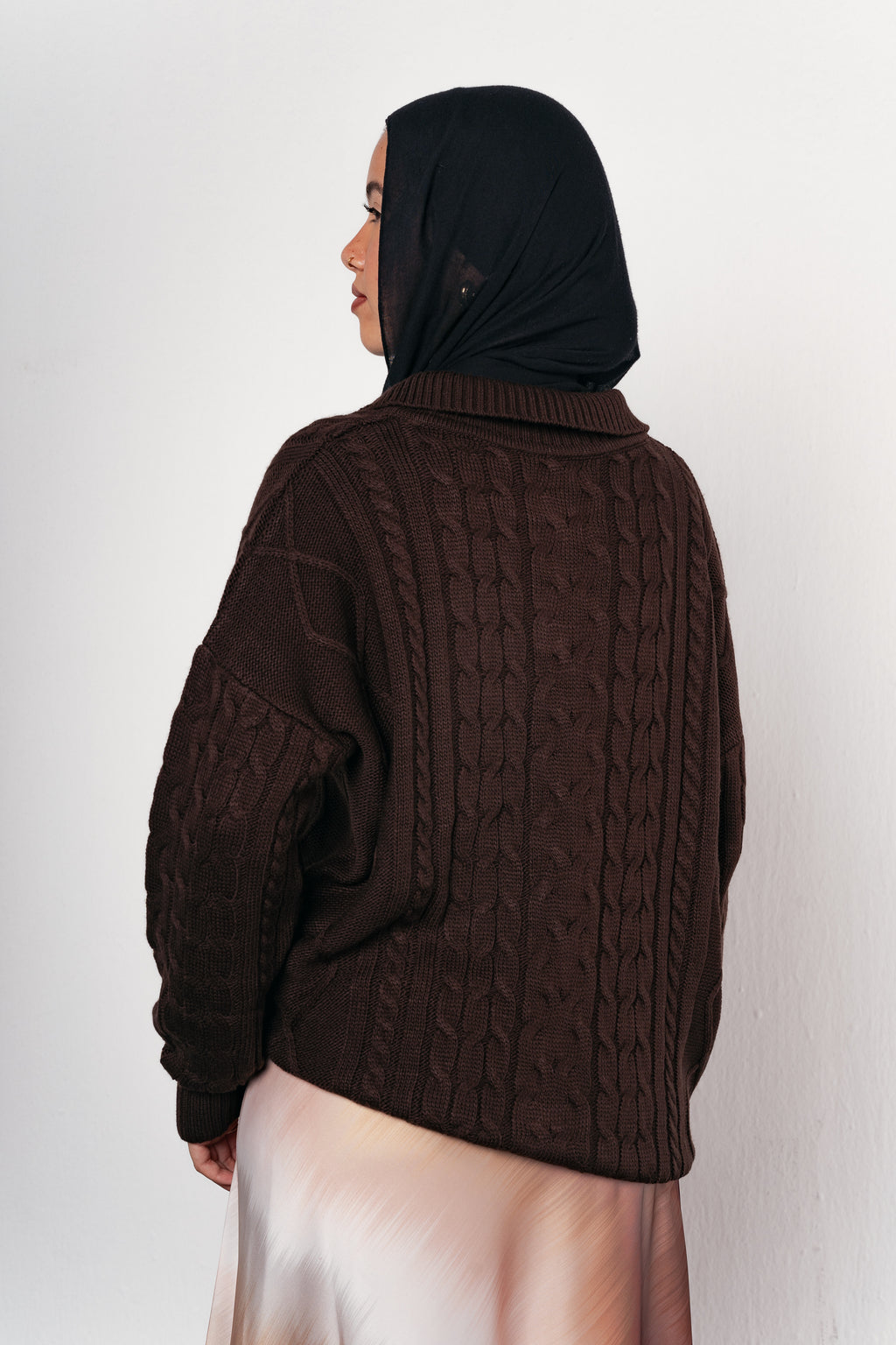 Knit Heaven Pullover in Brown