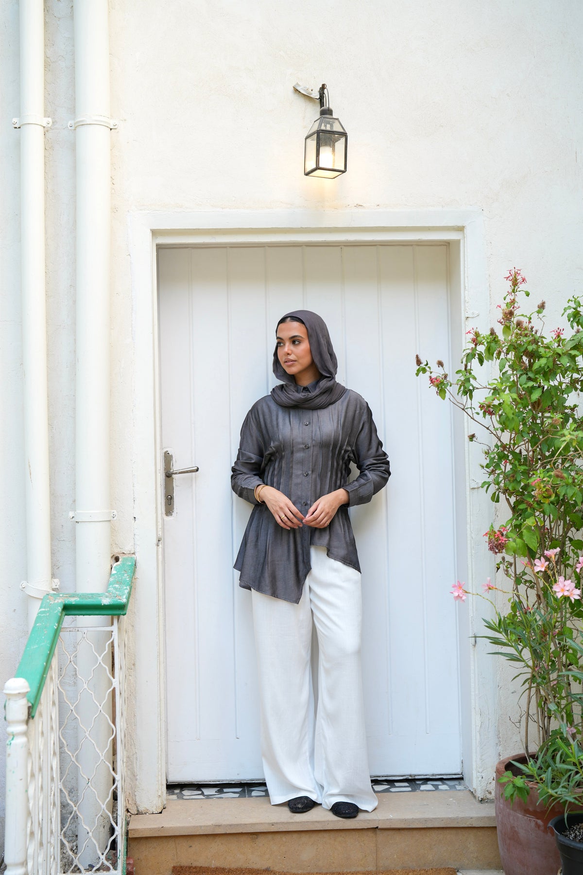 Dreamy Folds Shirt in Charcoal
