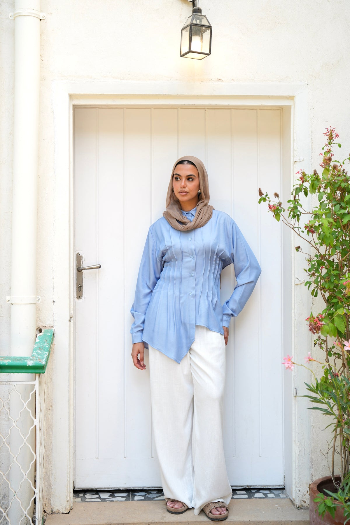 Dreamy Folds Shirt in Sky Blue