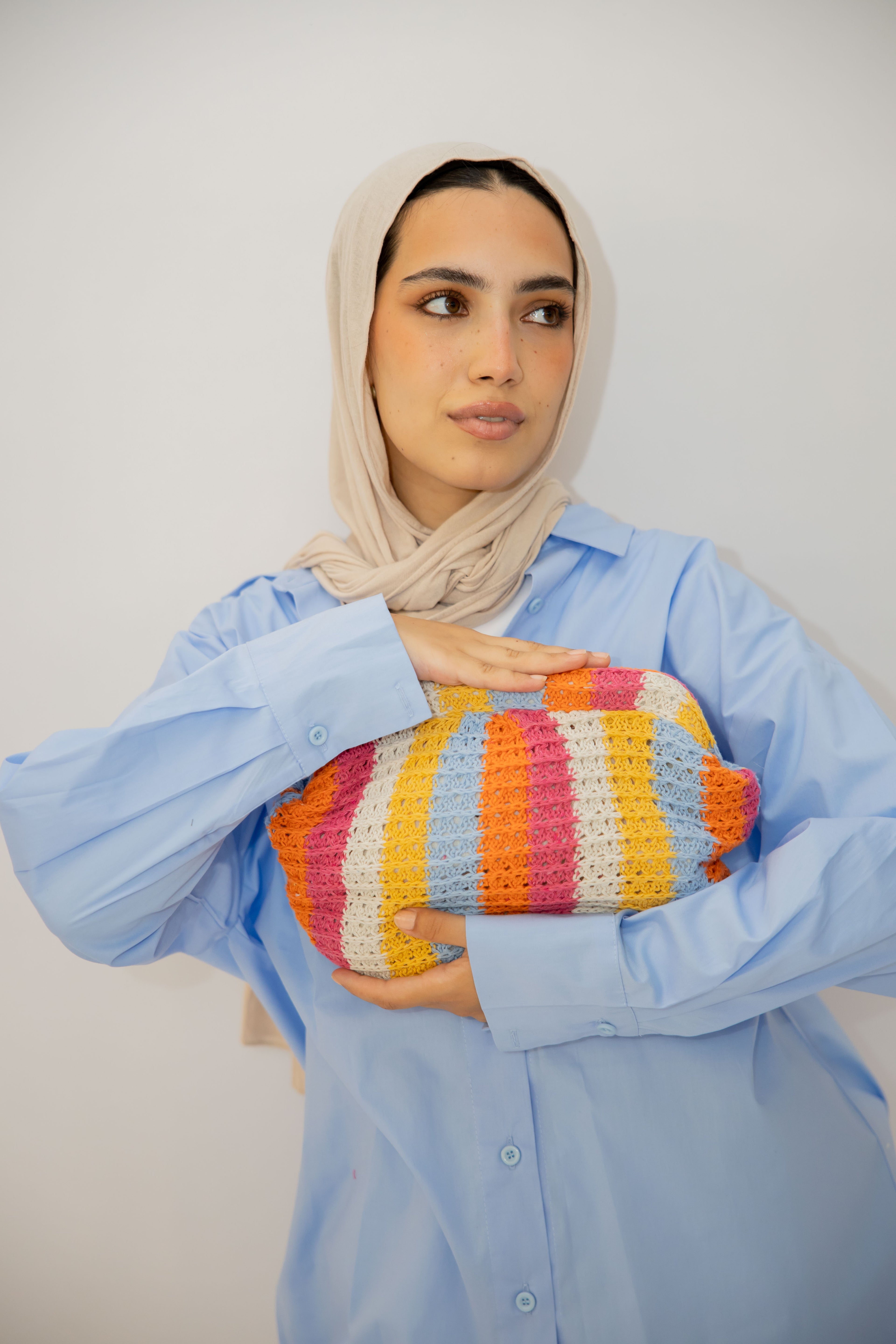 Daily Poplin shirt in baby blue