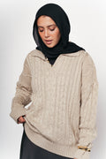Knit Heaven Pullover in Beige