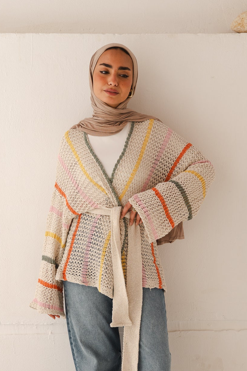 She’s A Vibe Metallic Threads Cardigan