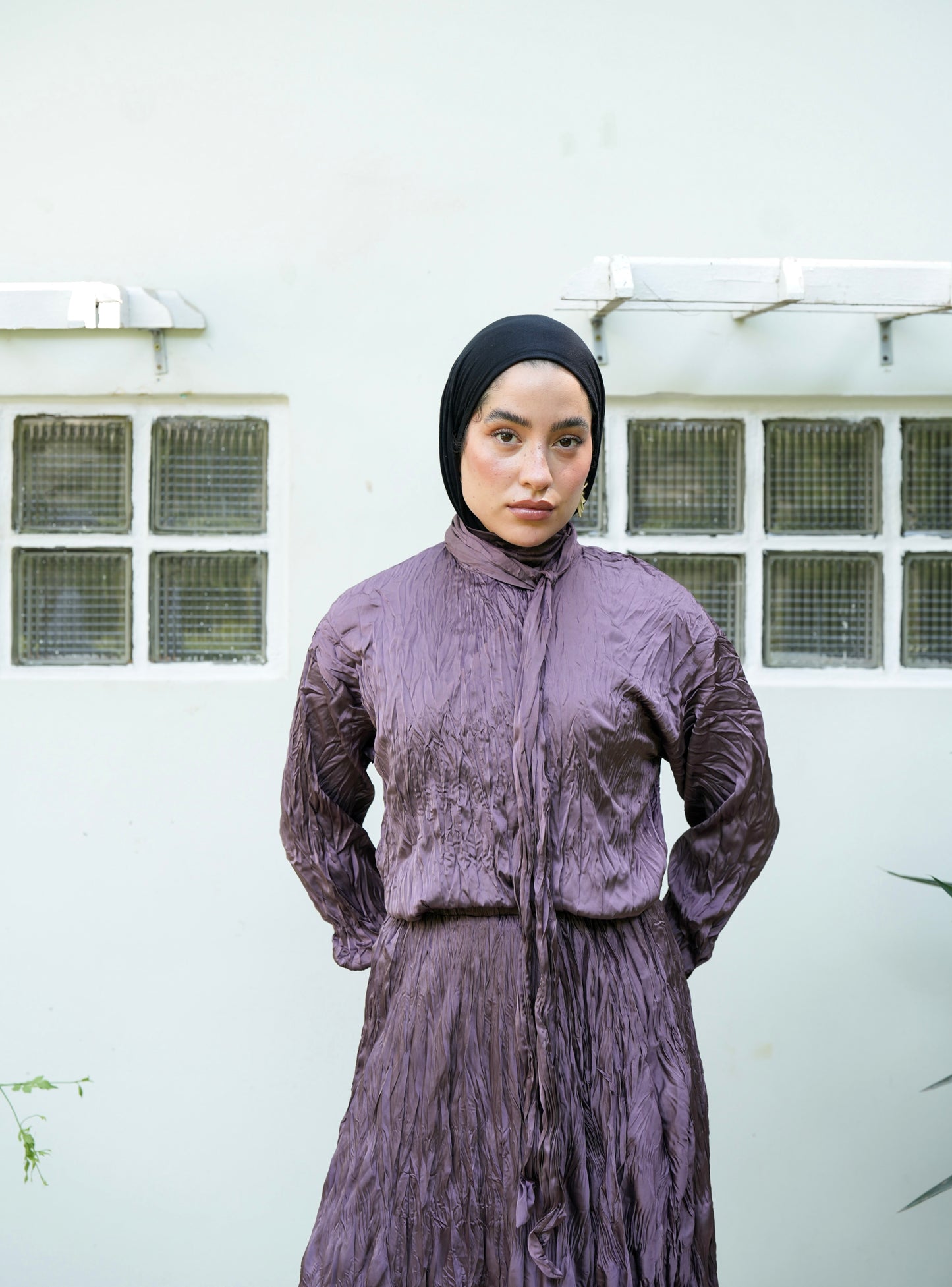 The Anne Top in Mauve Wine