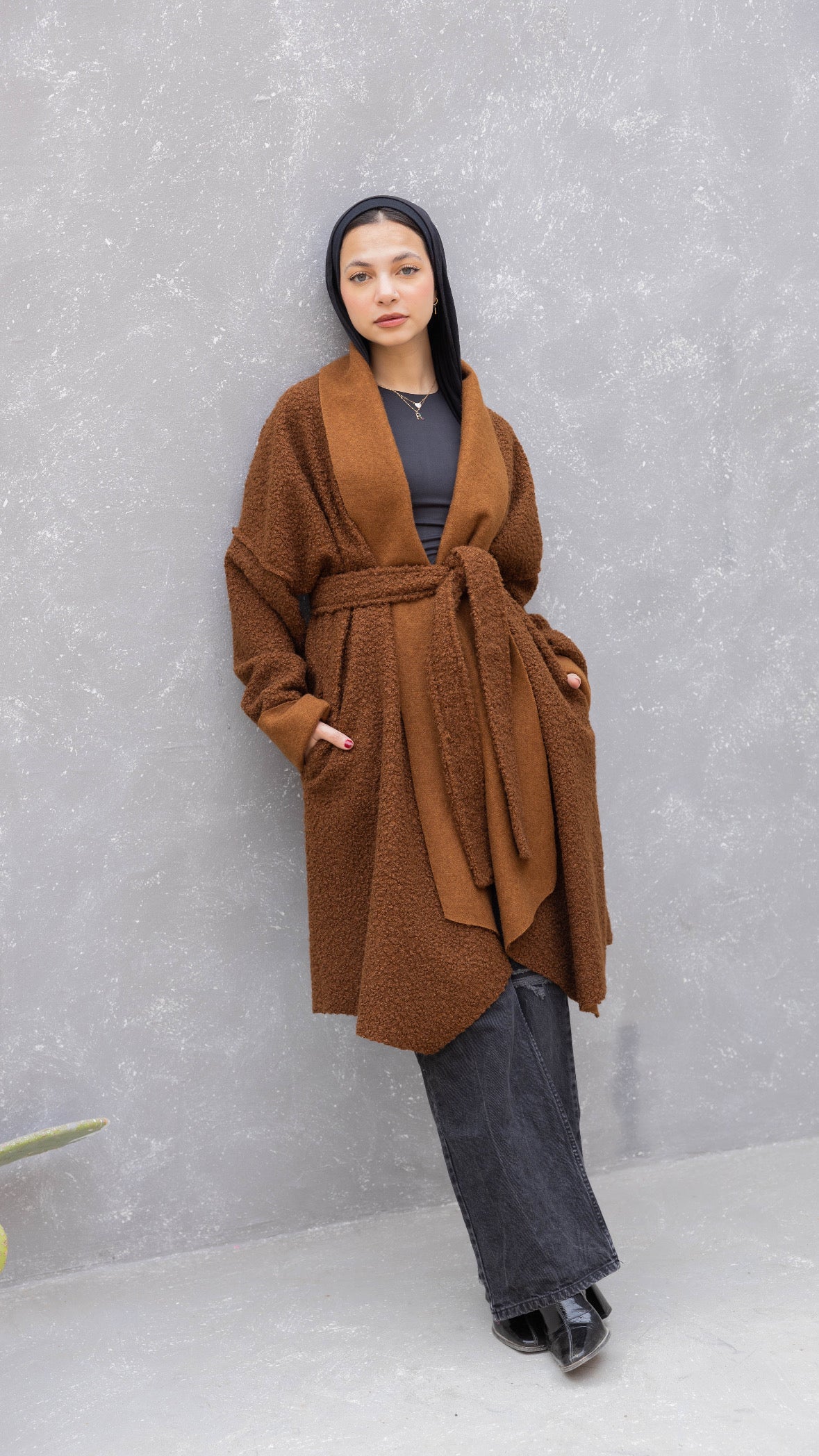 Cuddle up coat in Brown