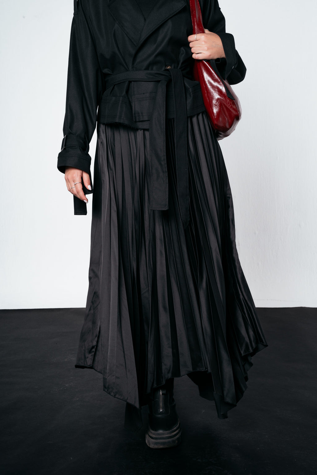 Ash Asymmetrical Skirt in Black