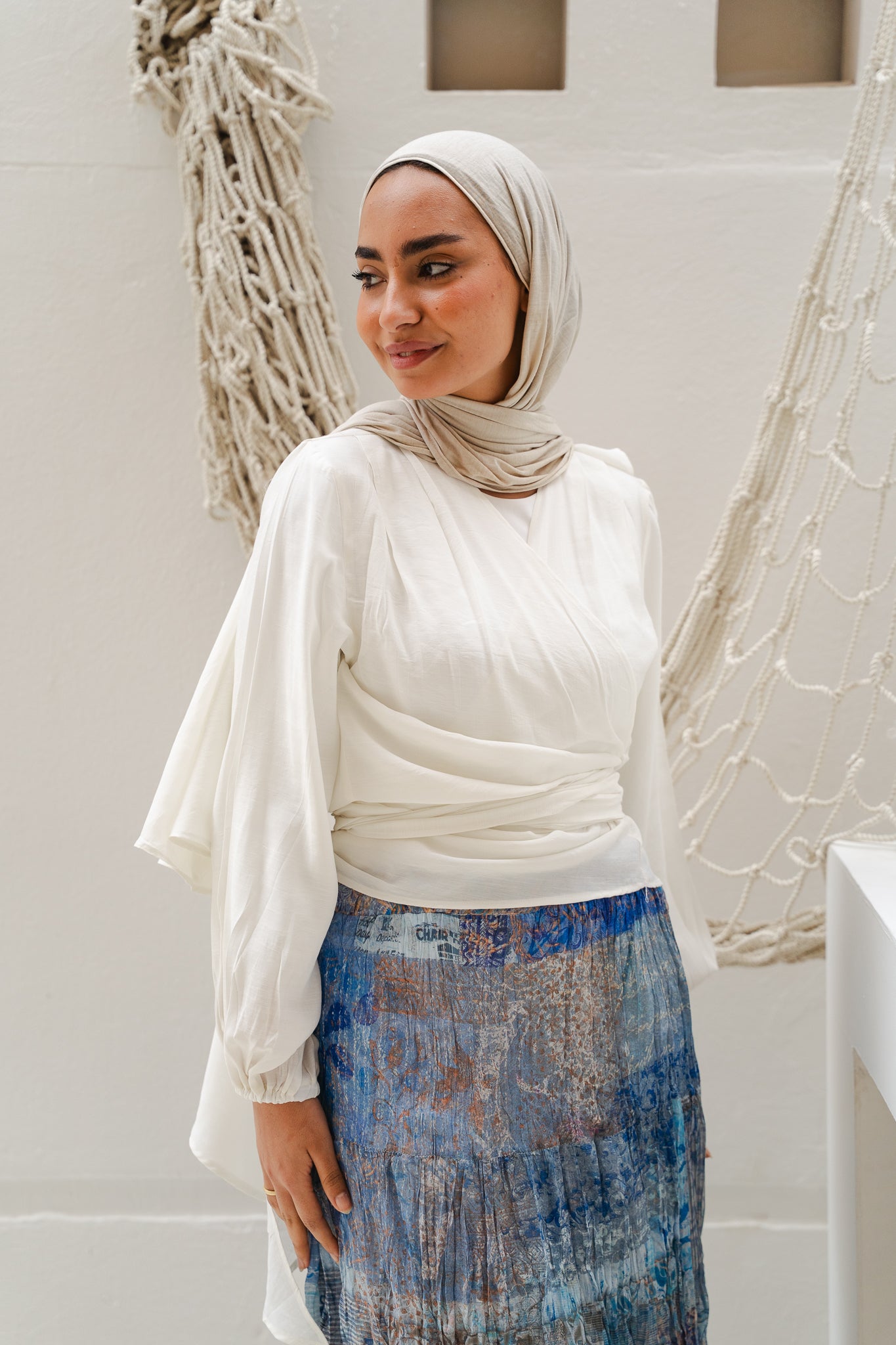 Ocean Waves Crushed Skirt