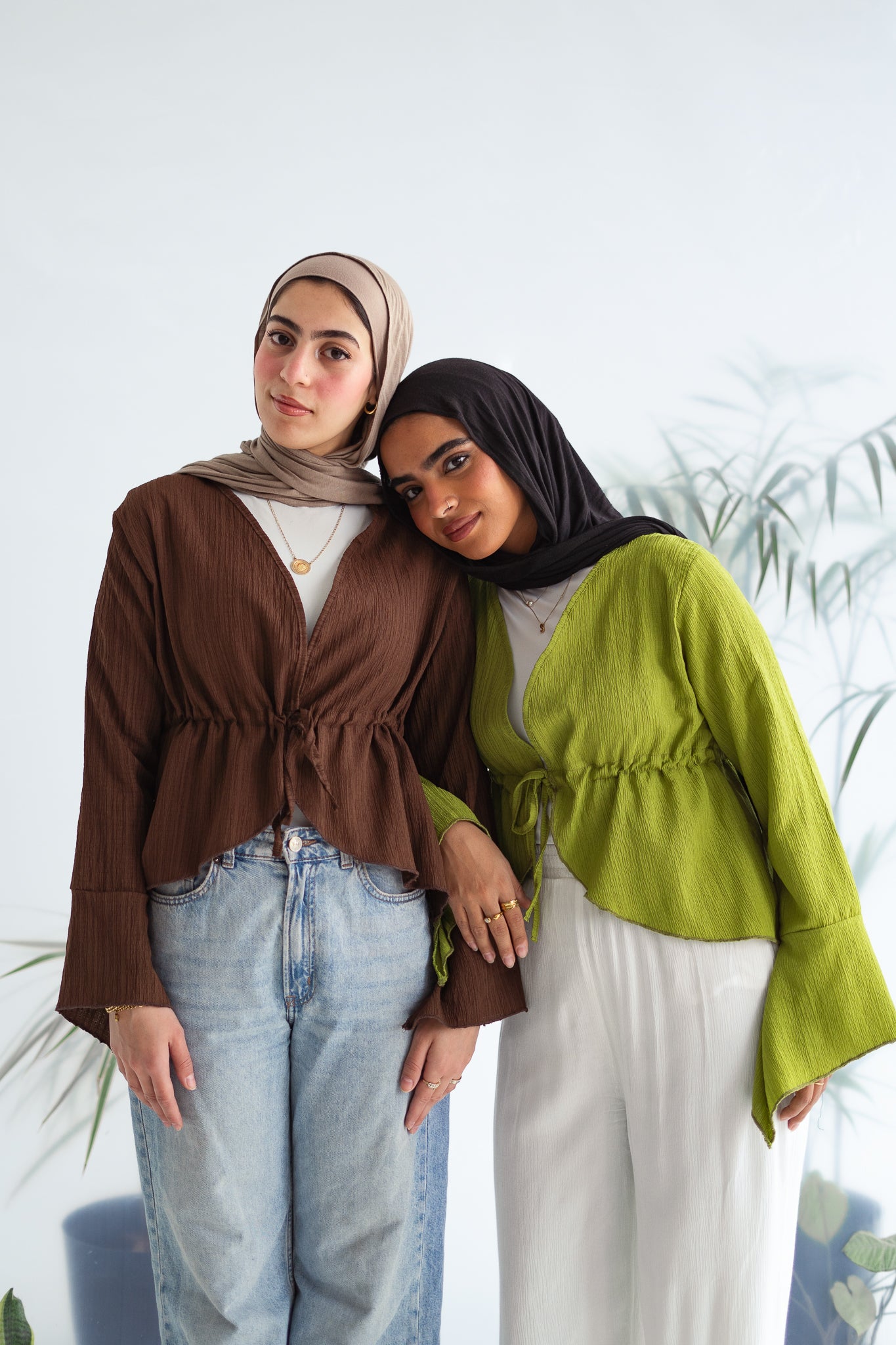 Short celine top in Dark lime