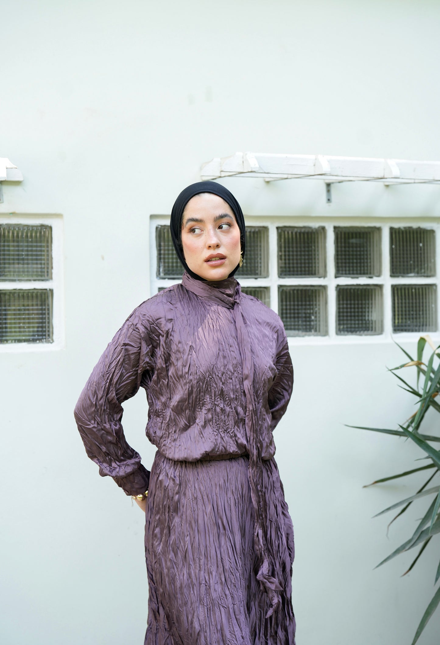 The Anne Top in Mauve Wine