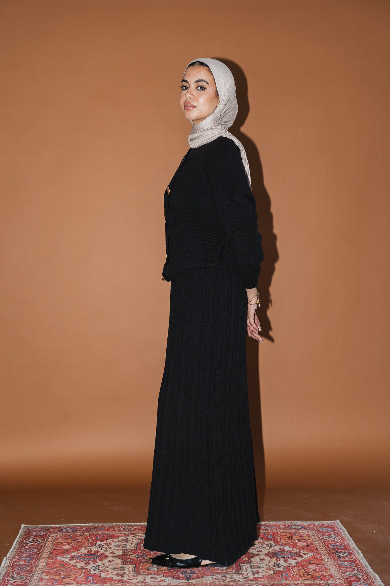 Soft Braids Skirt in Black