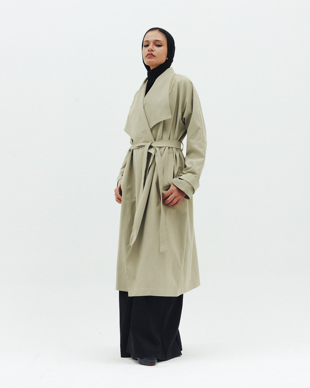 The Timeless Trench Coat in Light Olive
