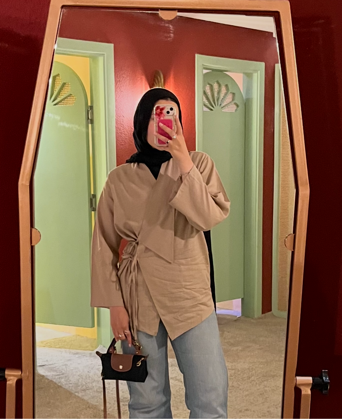 Side Tie Linen Top in Cafe