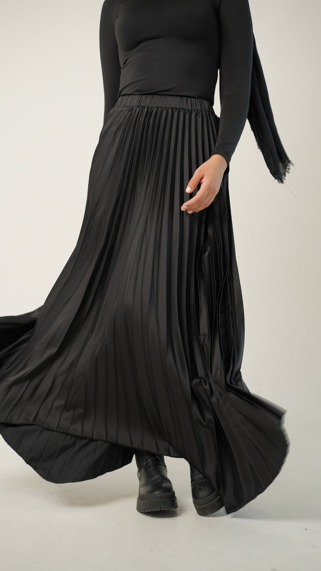 Ash Asymmetrical Skirt in Black