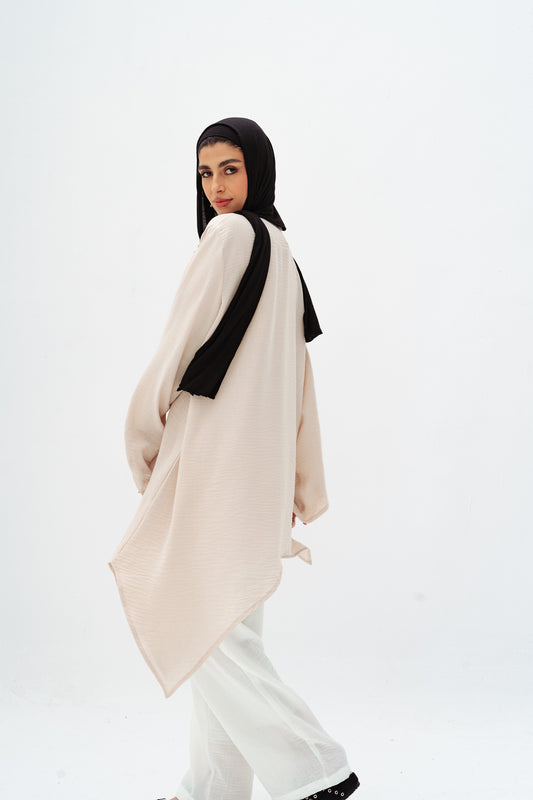 Ella asymmetric top in Beige