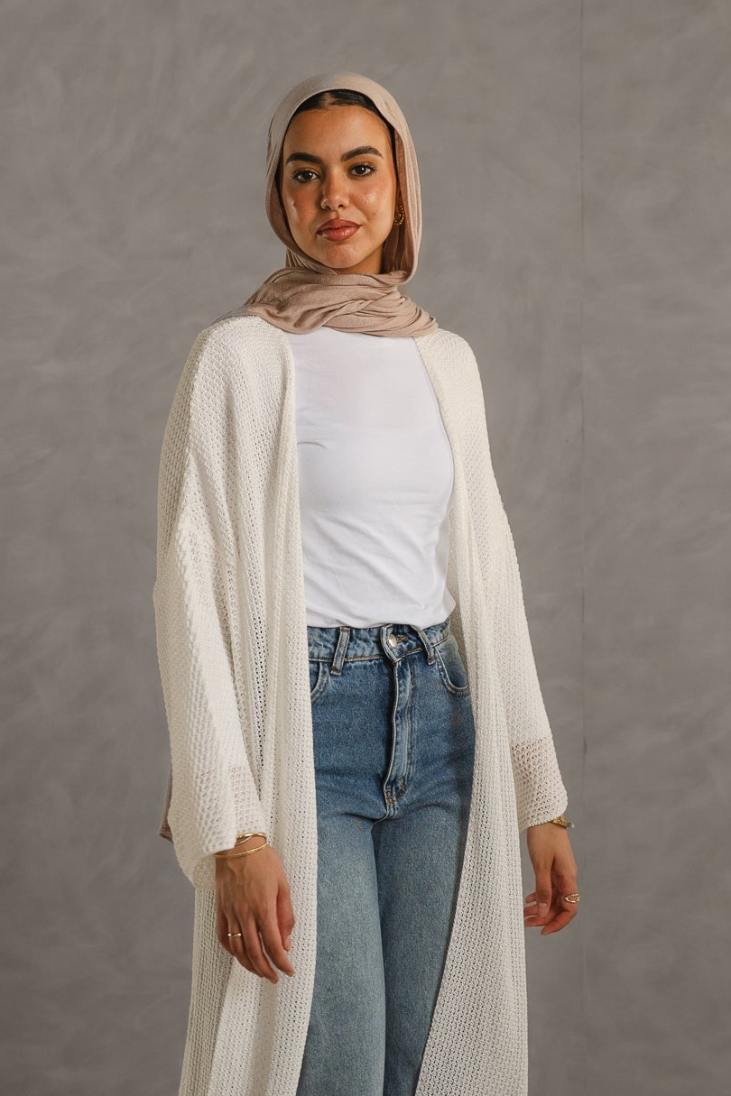 Cloud Crochet Long Cardigan