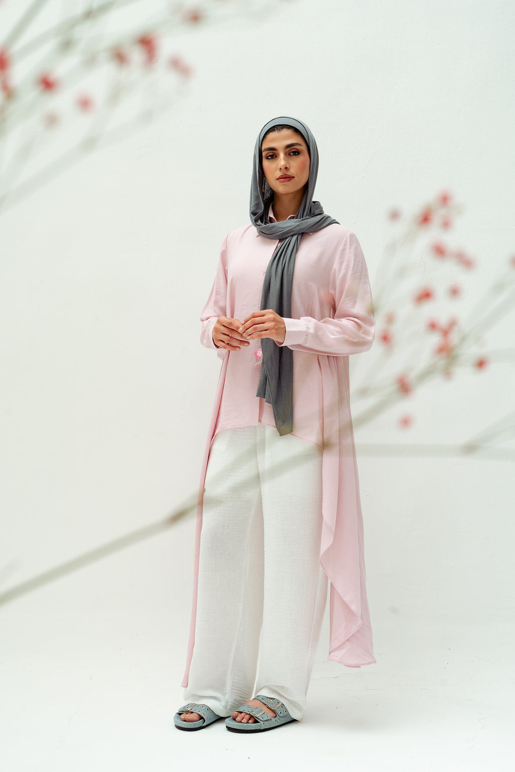 Draped Asymmetrical Top in Rose