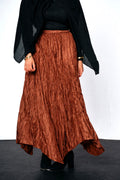 Anne Crushed skirt in Brown