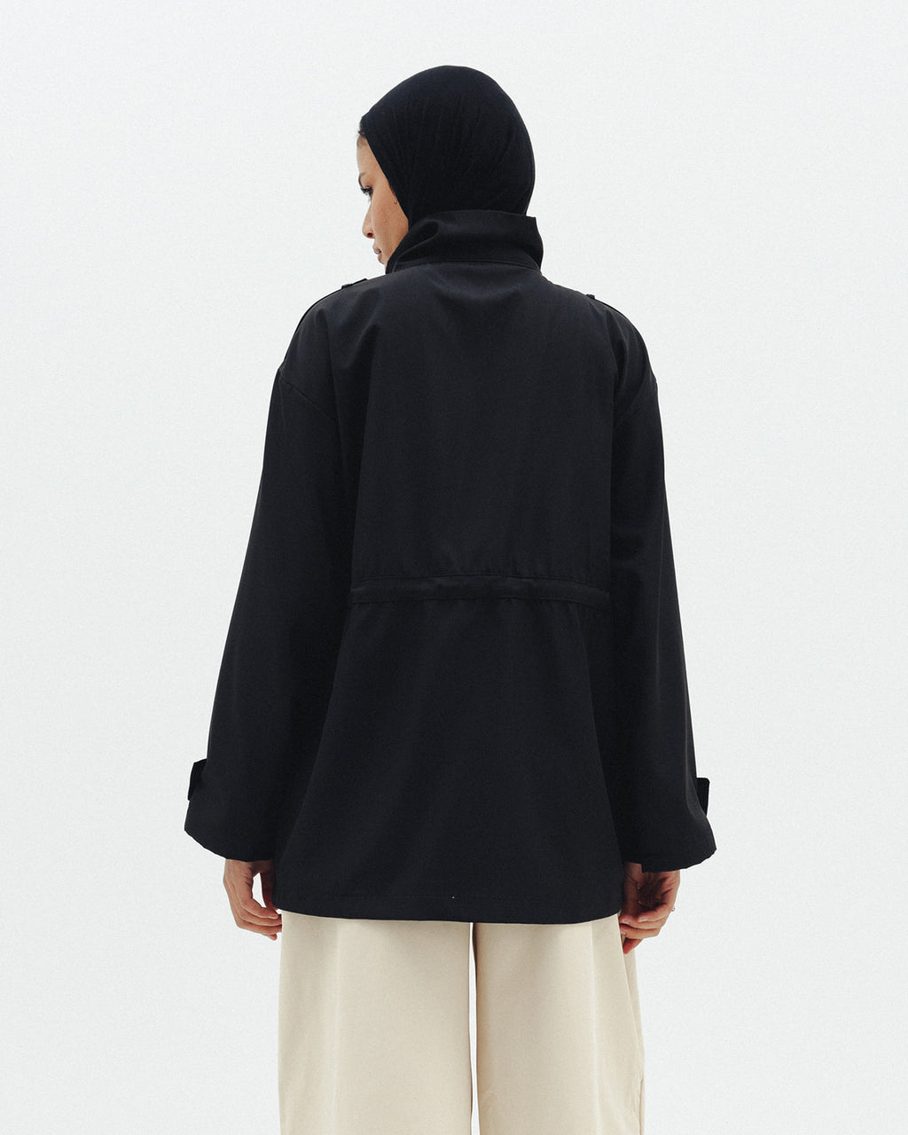 The Drawstring Jacket in Black