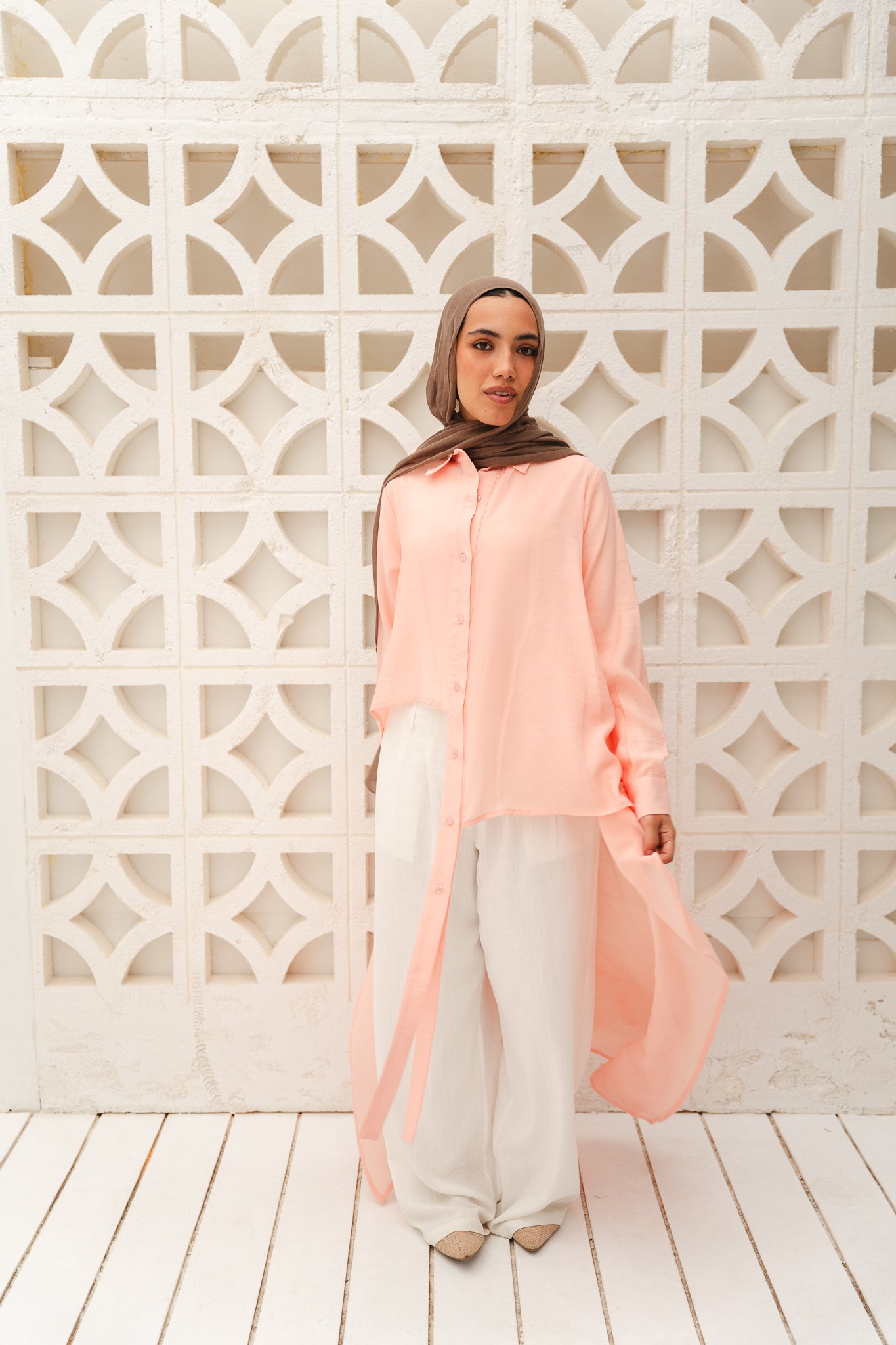 PRE-ORDER All Around Asymmetric Top in Peach