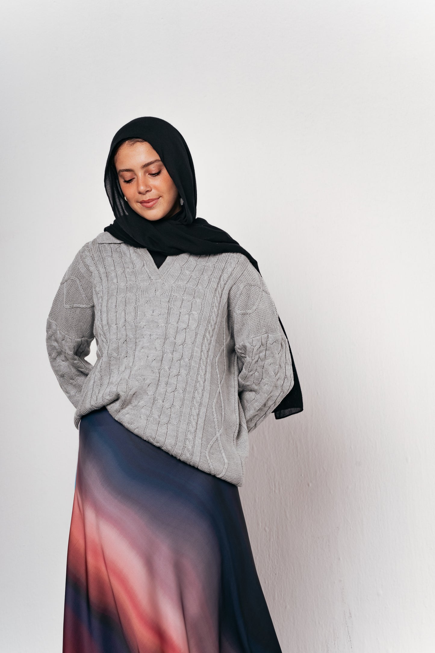 Knit Heaven Pullover in Grey