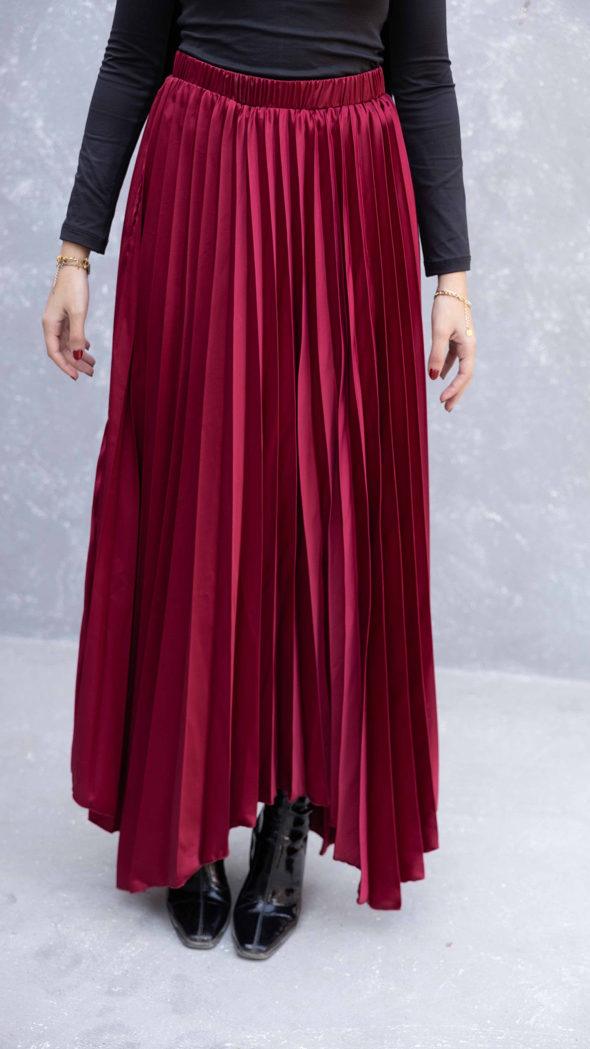 Ash skirt in Burgundy