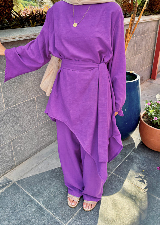 Ella asymmetrical SET in purple