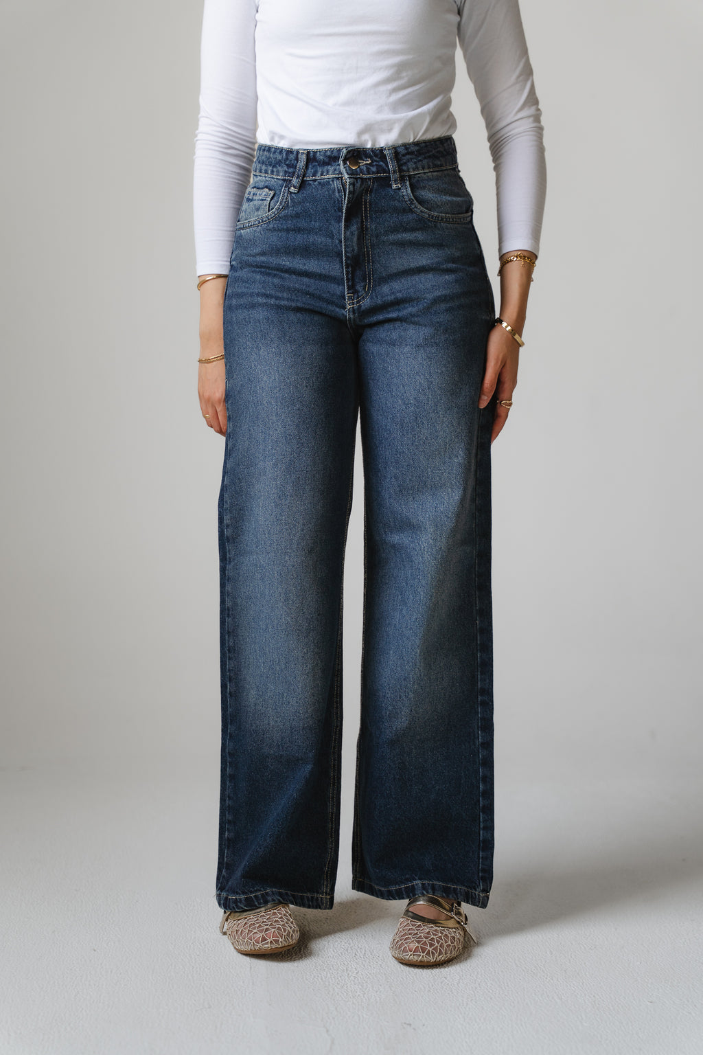 Daily Fit Denim Pants in Dark Blue