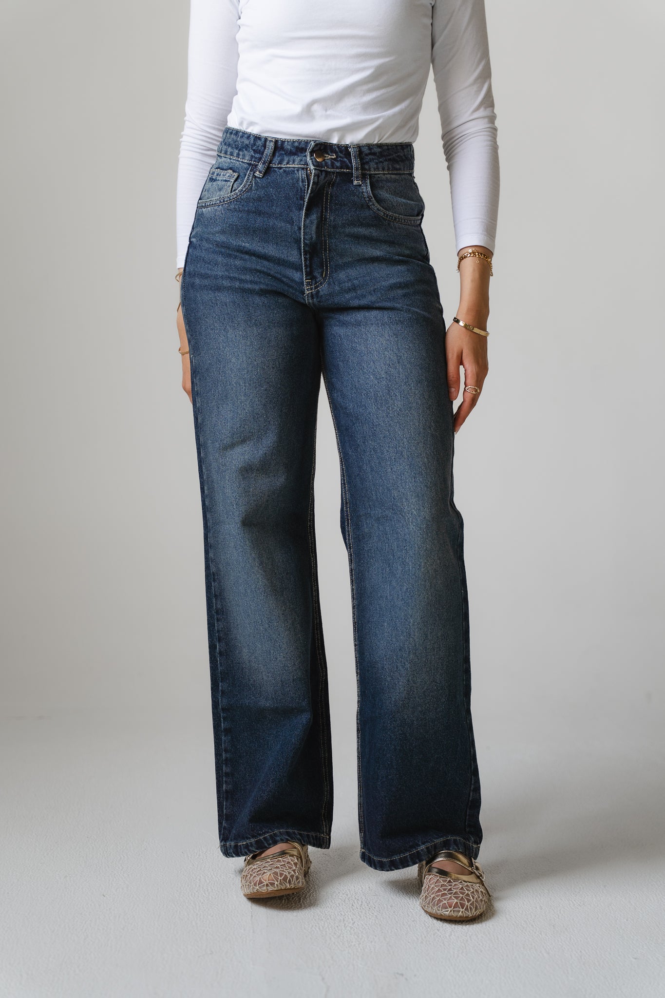 Daily Fit Denim Pants in Dark Blue