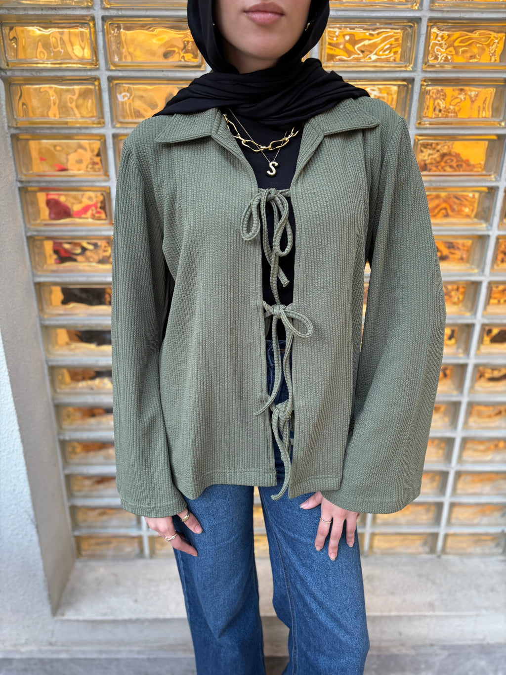 Tied to Go Top in Olive