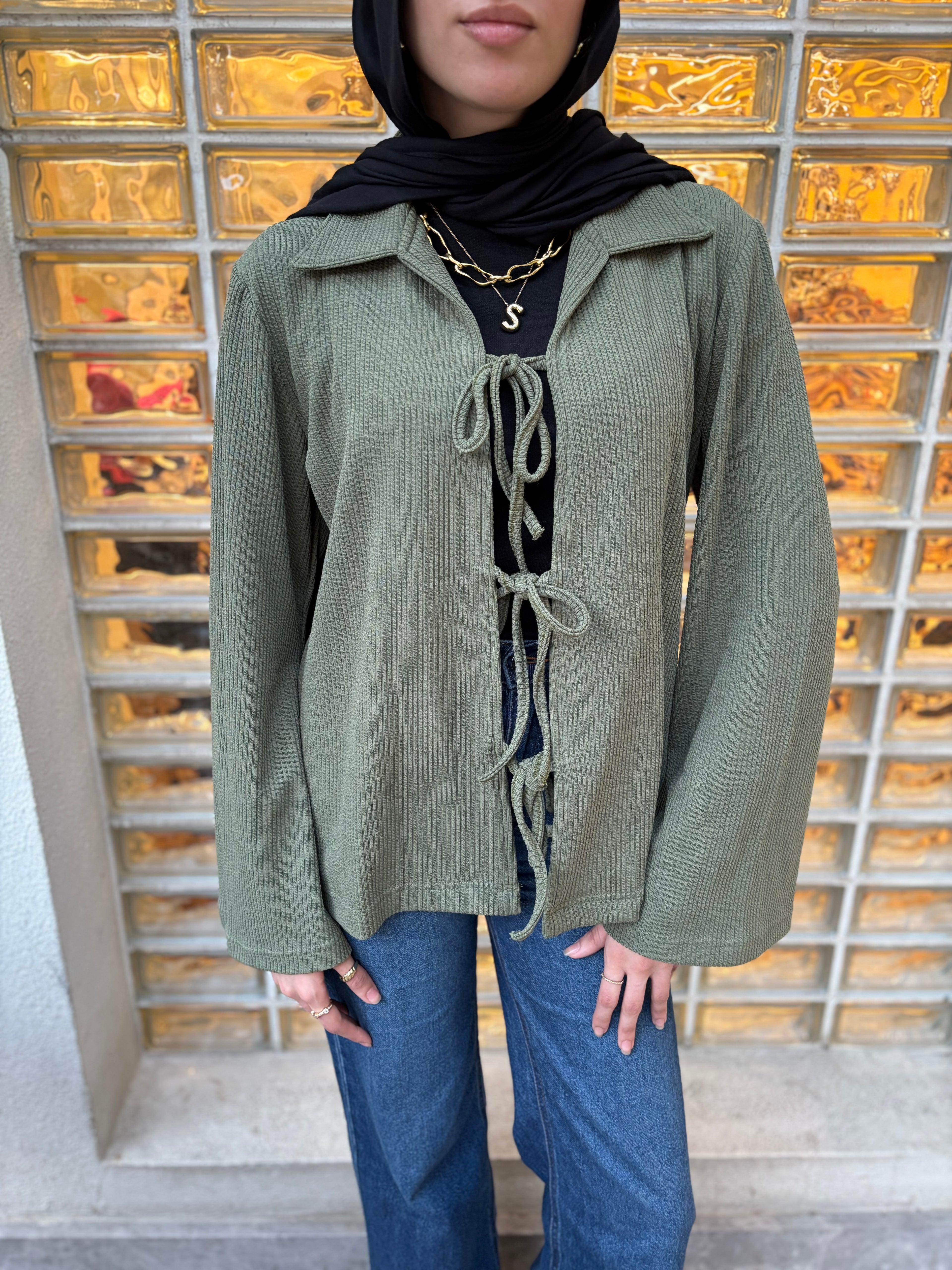 Tied to Go Top in Olive