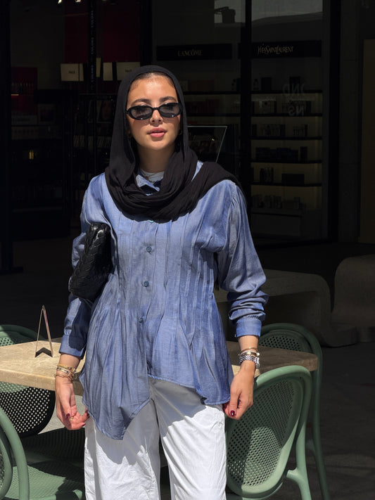 Dreamy Folds Shirt in Indigo