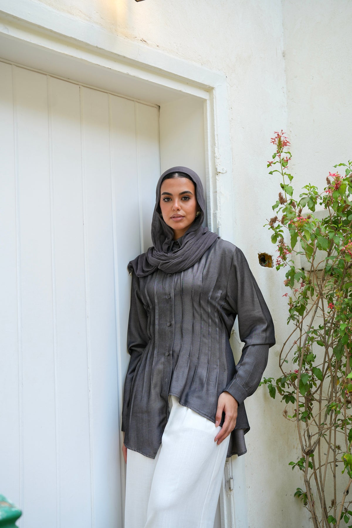 Dreamy Folds Shirt in Charcoal