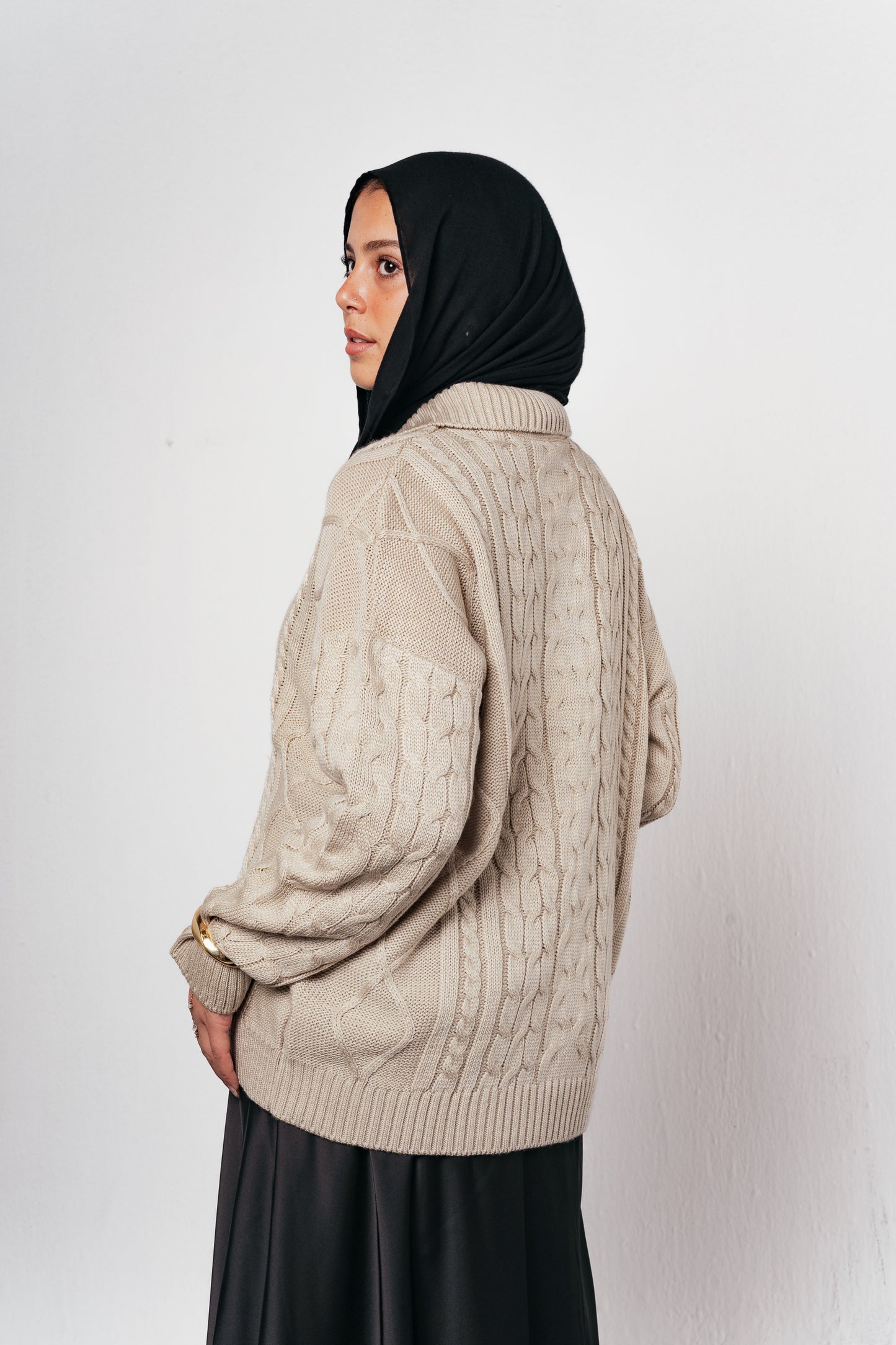 Knit Heaven Pullover in Beige