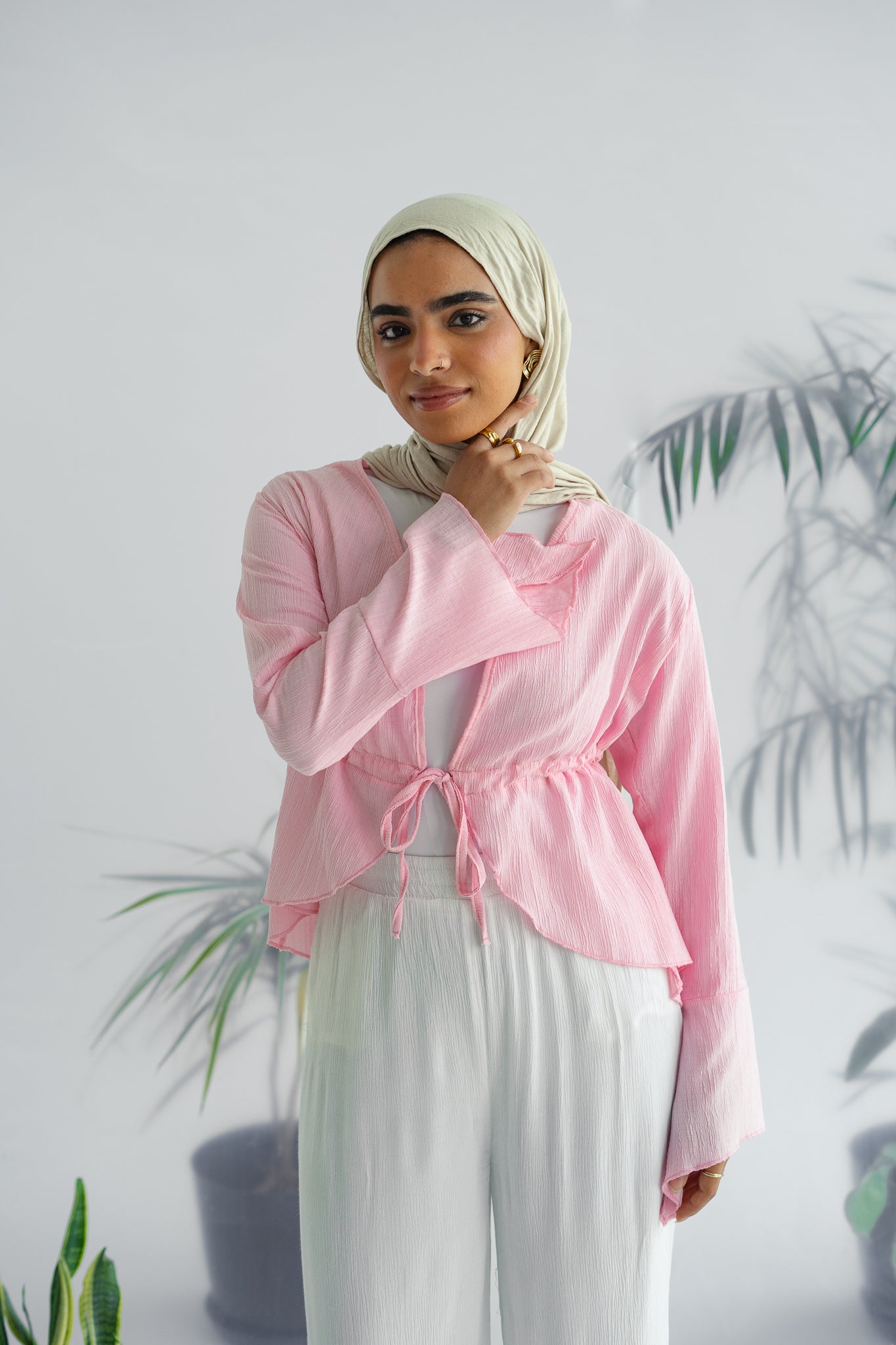 Short celine top in pink