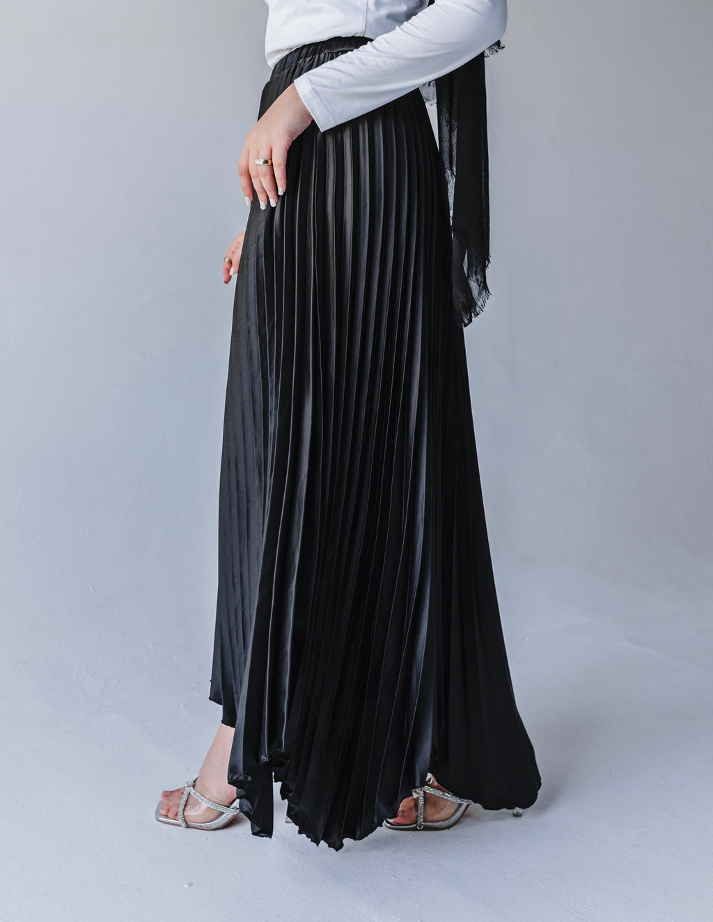 Ash Asymmetrical Skirt in Black