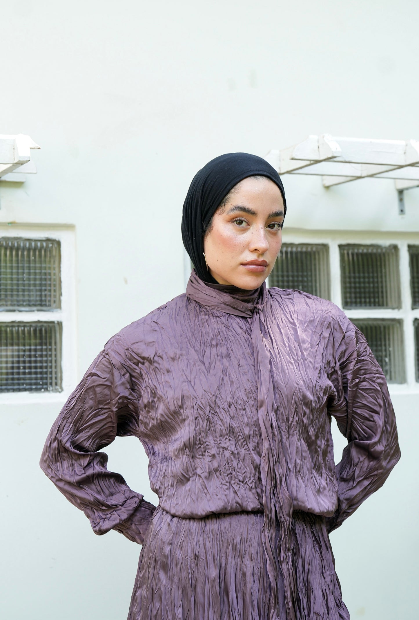 The Anne Top in Mauve Wine