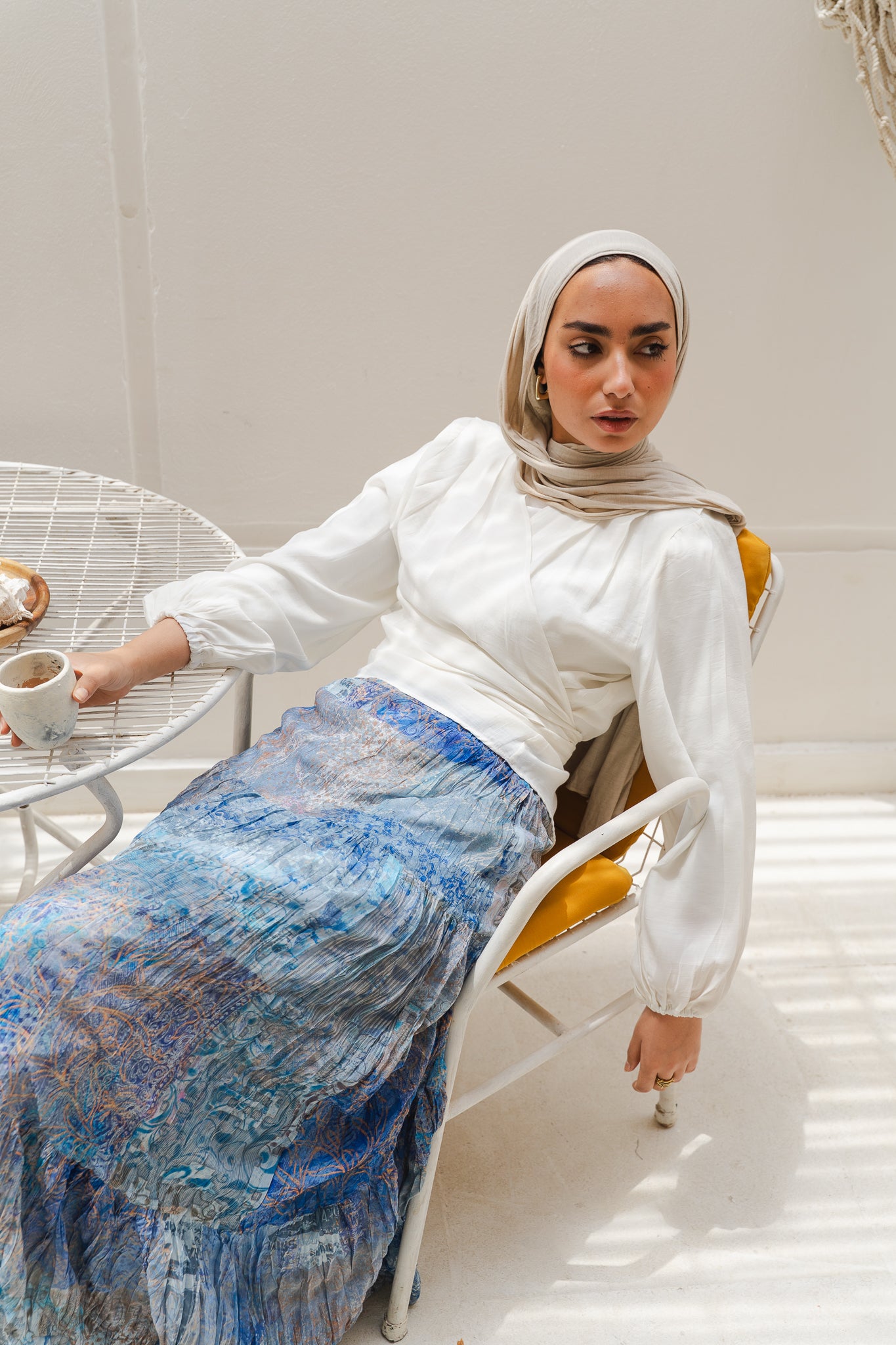 Ocean Waves Crushed Skirt