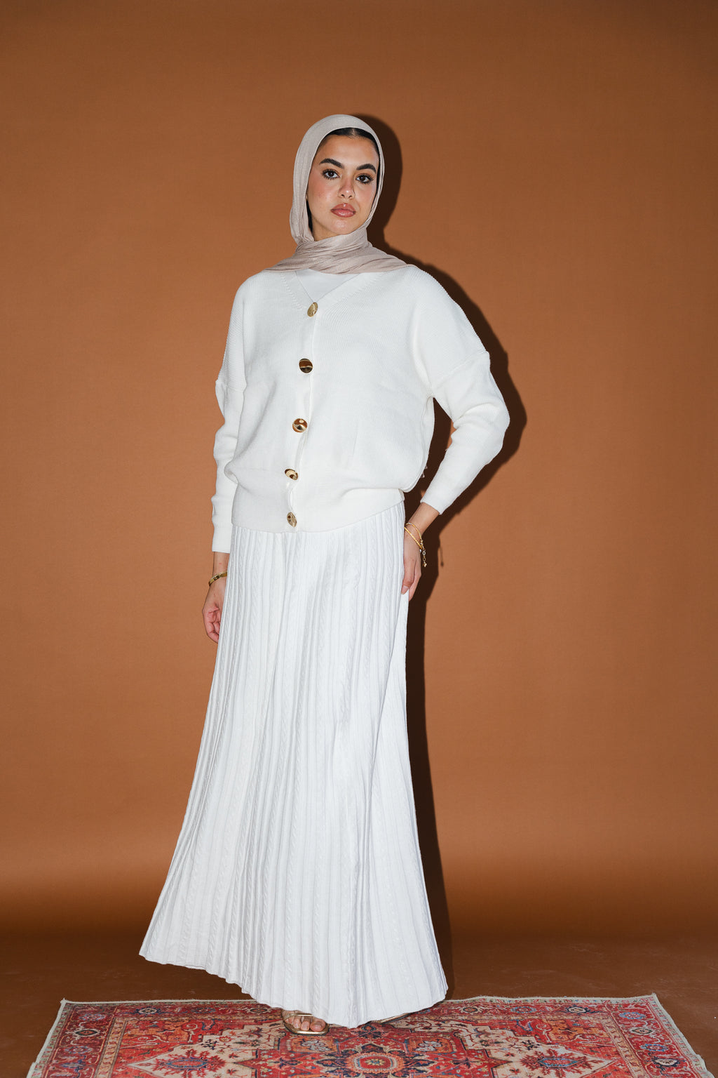 Soft Braids Skirt in White