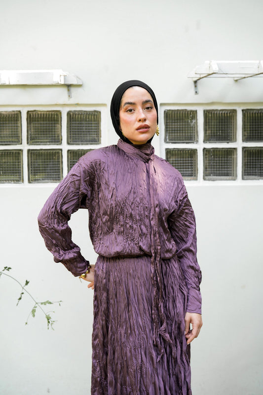The Anne Top in Mauve Wine