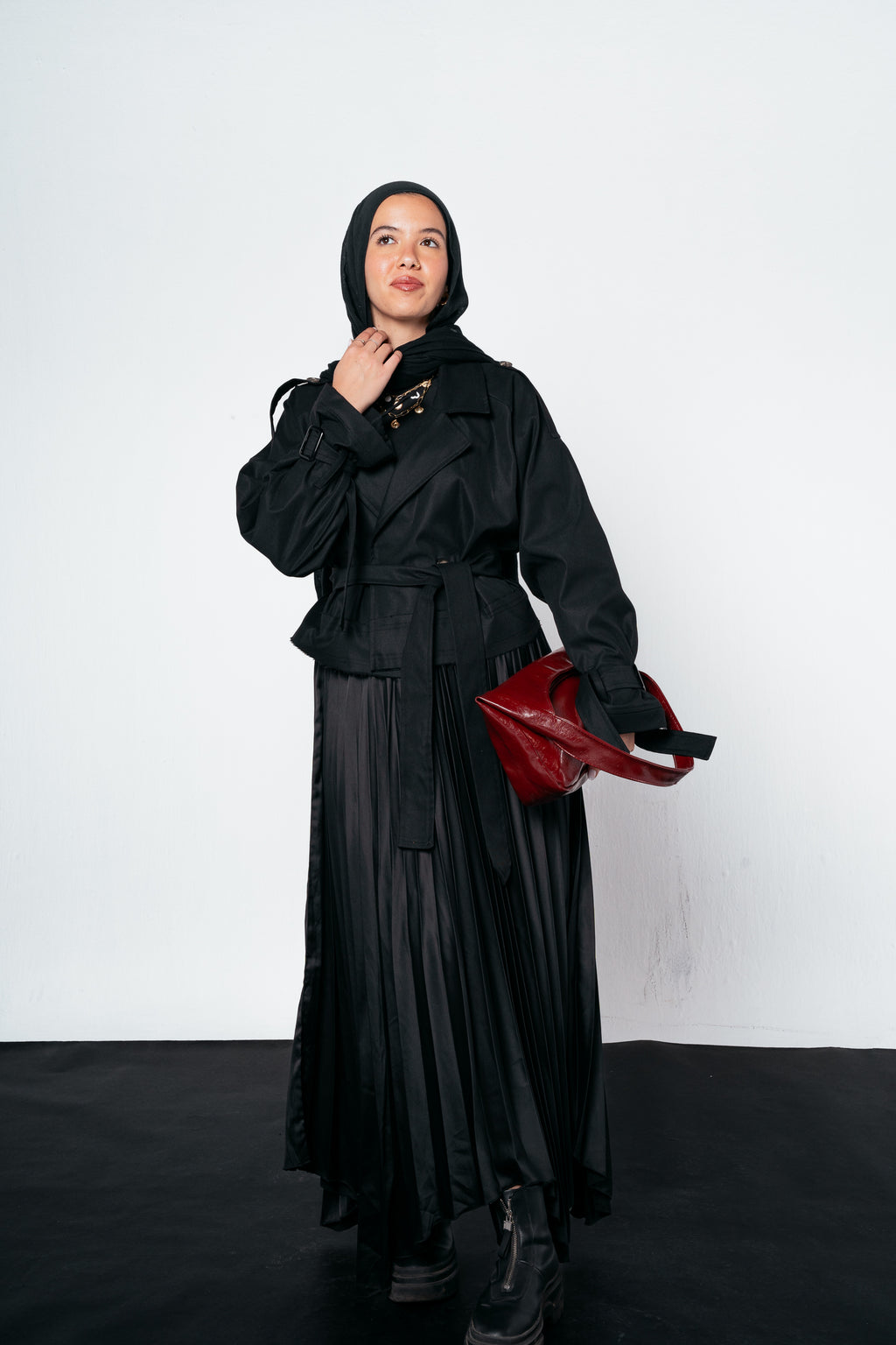 Ash Asymmetrical Skirt in Black