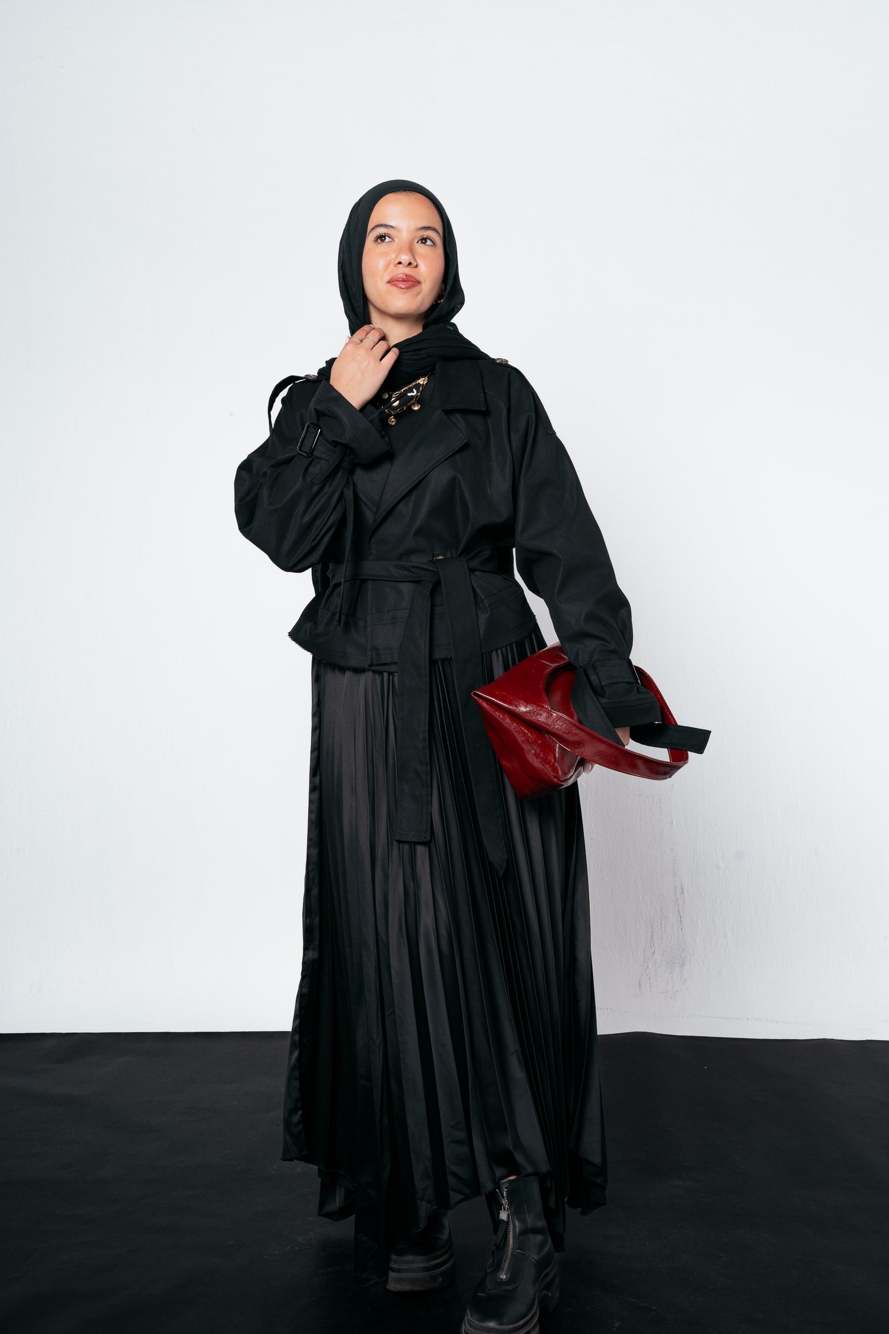 Ash Asymmetrical Skirt in Black