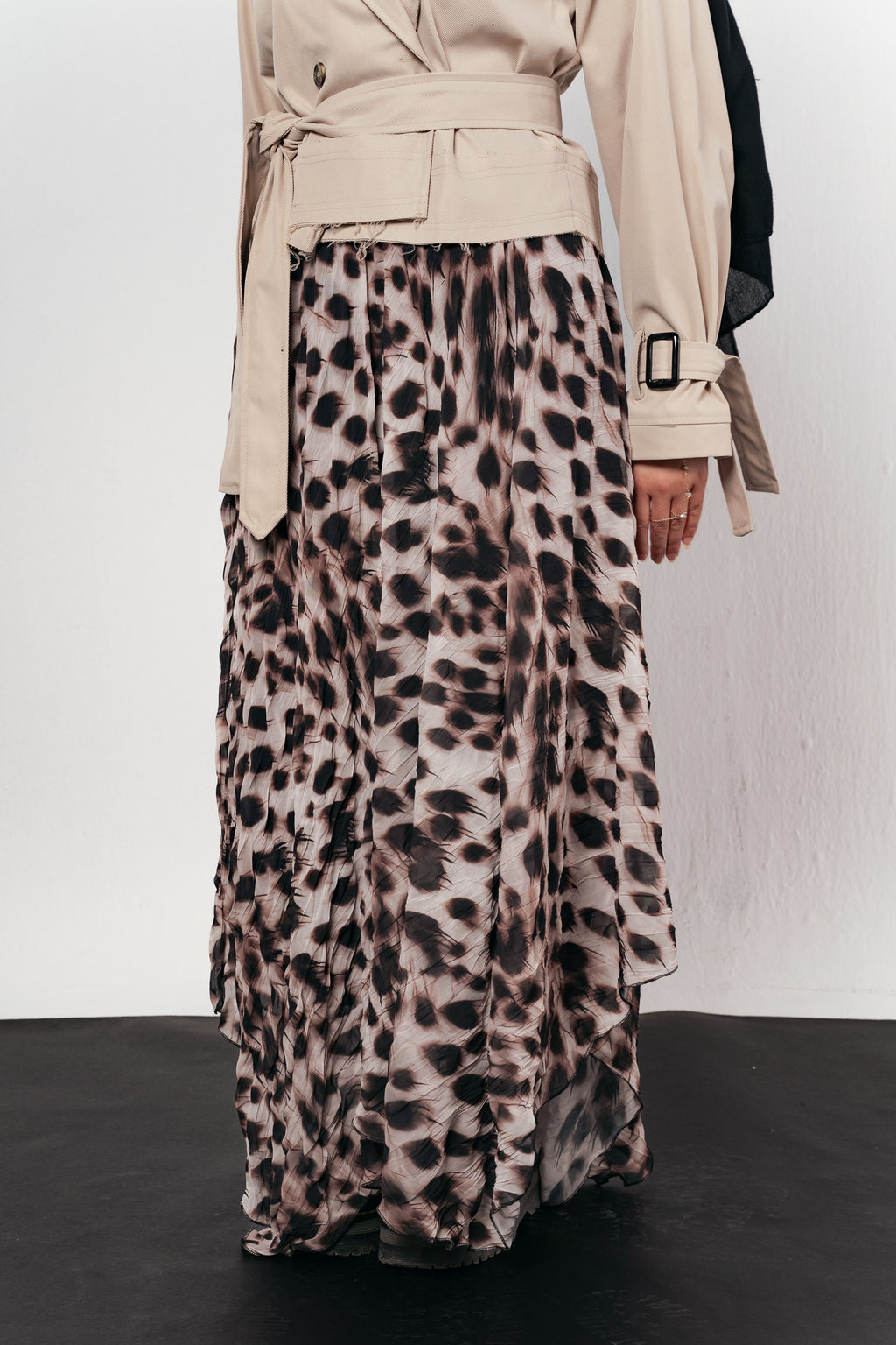 Dusky Dots Crushed Skirt