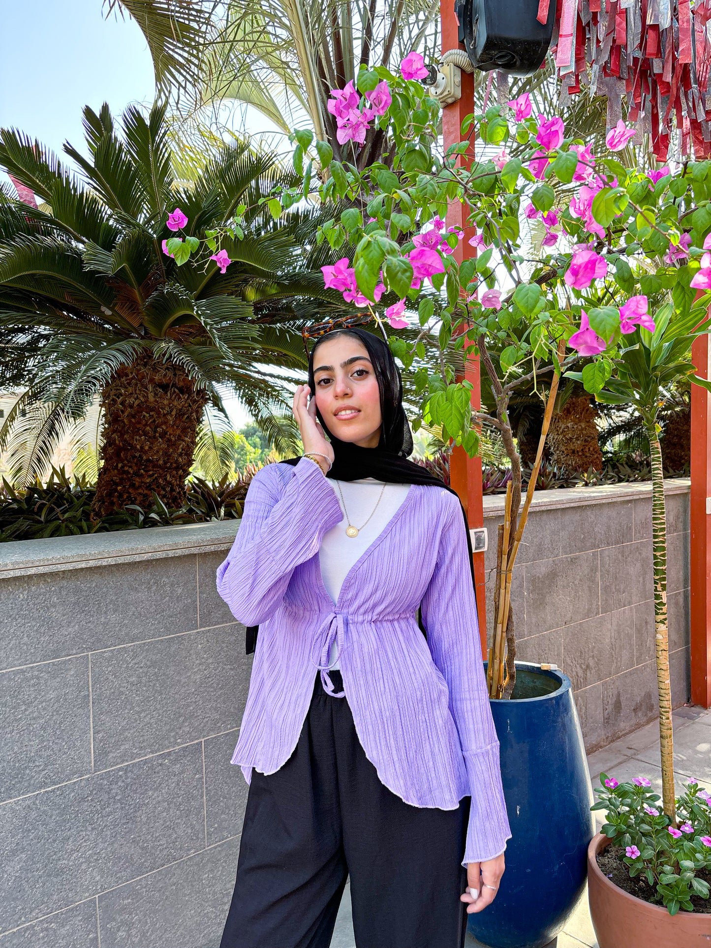 Long celine top in lavender