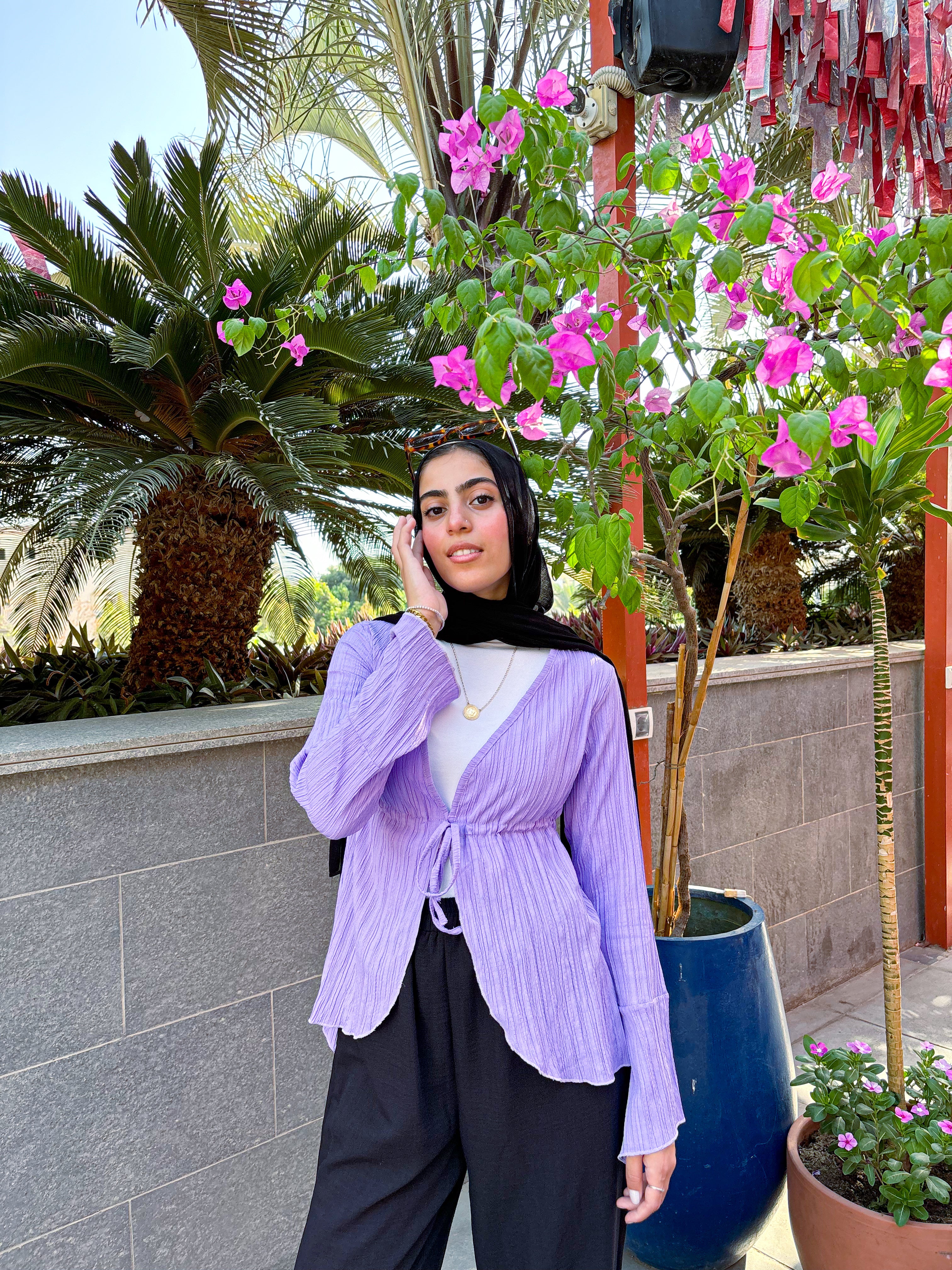 Long celine top in lavender